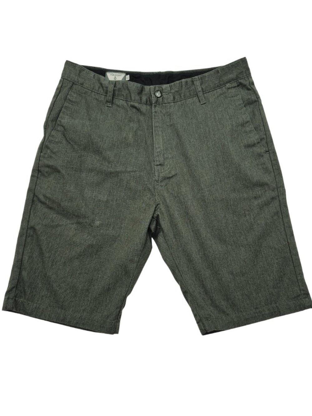 Volcom True To This Charcoal Gray Chino Bermuda Shorts Mens Size 32